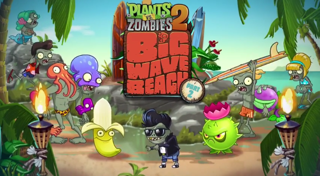 Big Wave Beach Part 2: трейлер предстоящего дополнения для Plants vs. Zombies 2